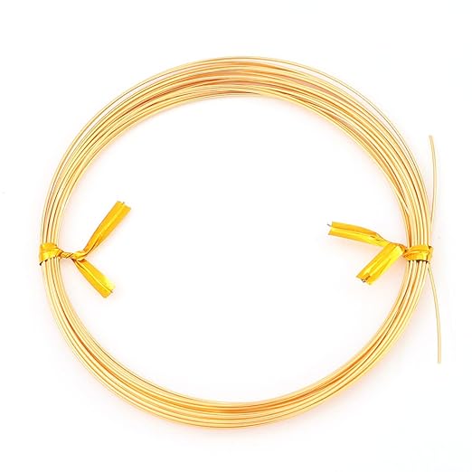 18K Gold Plated Wire 0.7mm 5 Meters Bead Cord for Bracelet Necklace Charm Beading Jewelry Making Findings
