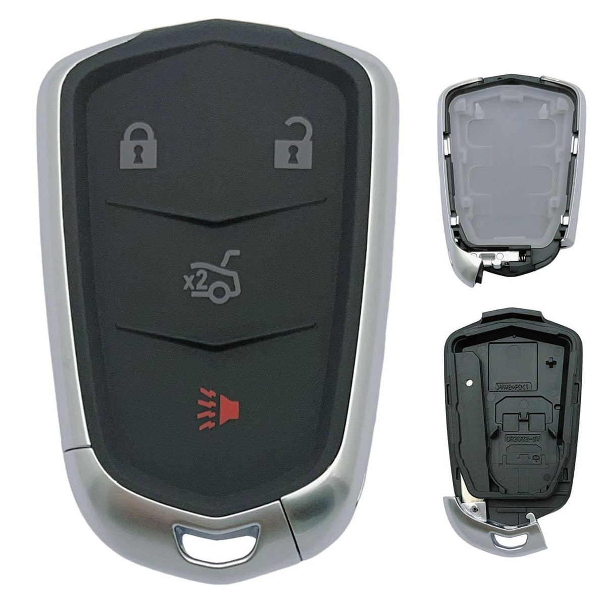 Replacement Key Fob Shell Case Fits for 2014-2019 Cadillac Escalade CTS SRX XT5 ATS STS CT6 Keyless Entry Remote Control 4 Butto