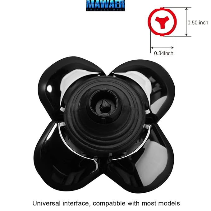 Universal 5 Blades Men's Electric Shaver Replacement Heads (5 Star series) for Head Shaver Universal replacement heads Wet and Dry (5 Blades, Black)