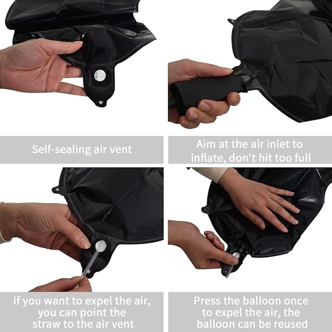TONIFUL 40 Inch Large Black B Letter Jumbo Helium Balloons,Foil Mylar Big Alphabet Balloons for Birthday Party Anniversary Supplies Decorations