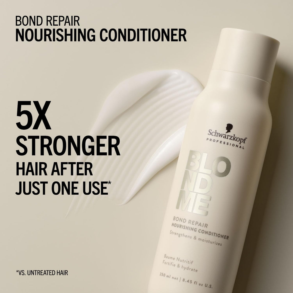 BLONDME Bond Repair Nourishing Conditioner for Blonde Hair | Adds Moisture and Softness | Lightweight, Nourishing & Detangles |For Blonde, Lightened, & Grey Hair