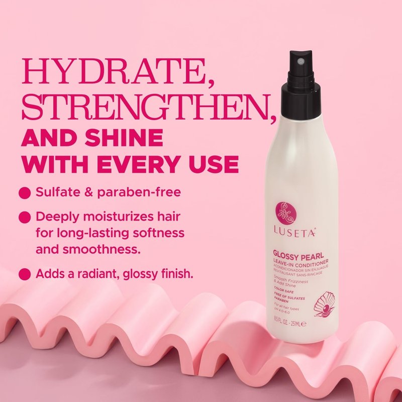 Luseta Glossy Pearl Leave-In Conditioner for Dry Hair, Adds Shine, 8.5 oz