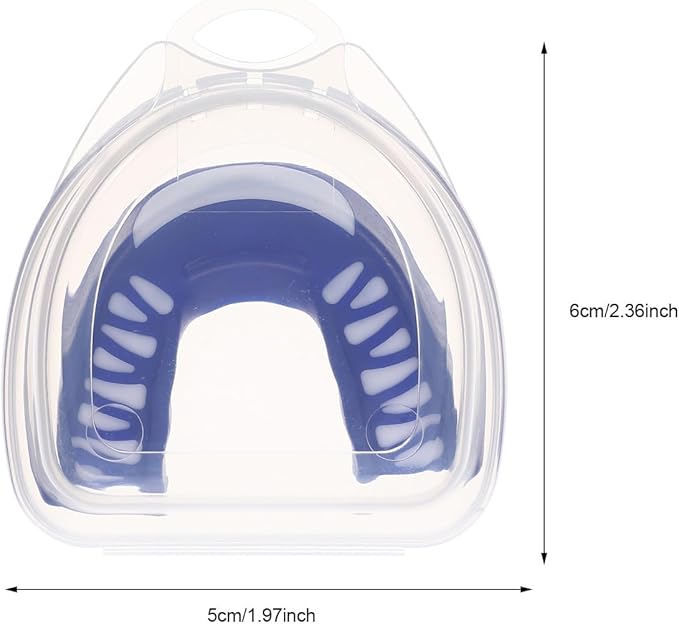 Sports Mouth Guard Teeth Protector with Case, Blue Portable Boxing Soccer Taekwondo Athletic Mouthpiece for Adults and Youth, Impact Resistant for Football and Martial Arts