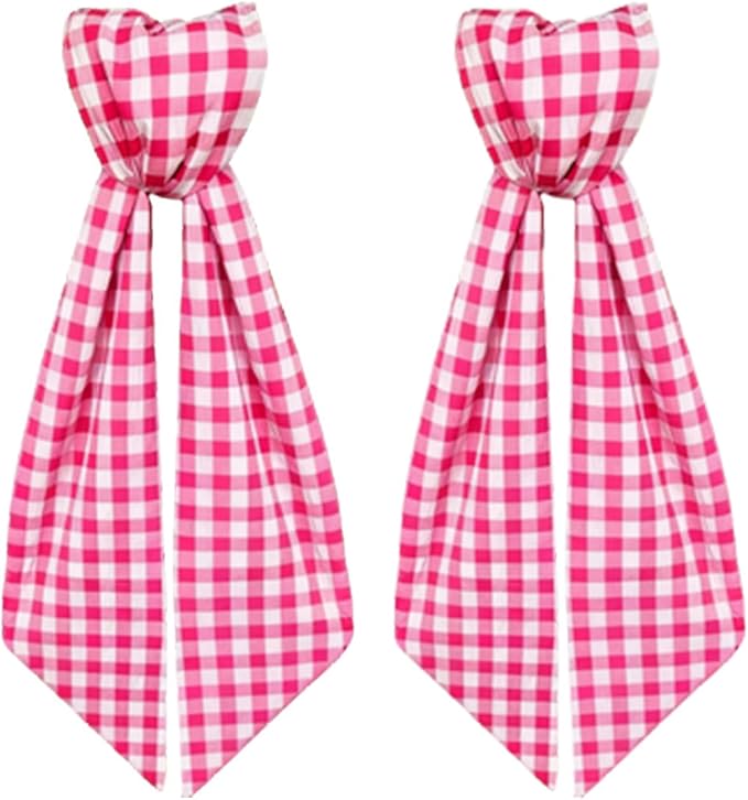2 Pack White Wreath Sash for Front Door Blank Sashes 3.7 x 54 Inch Polyester Plain Door Decoration for Christmas Halloween Party Porch Yard Outdoor (Pink White)