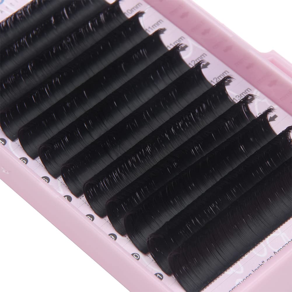 Easy Fan Volume Lashes .03 .05 .07 .10 C D Curl Fast Fanning Faux Mink Eyelash Extensions Rapid Fan Mega Volume Russian Self Fanning Automatic Blooming Lashes Salon Use D 0.07 20mm