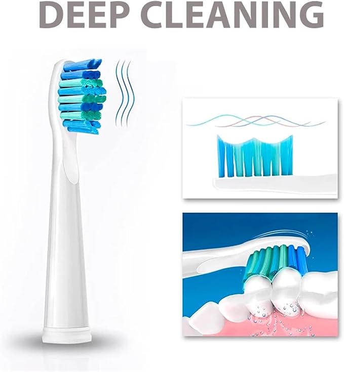 Replacement Electric Toothbrush Head Bristle Brush Refill ，Compatibility for Fairywill Refills FW-D1/FW-D3/FW-D7(20 PCS PK)