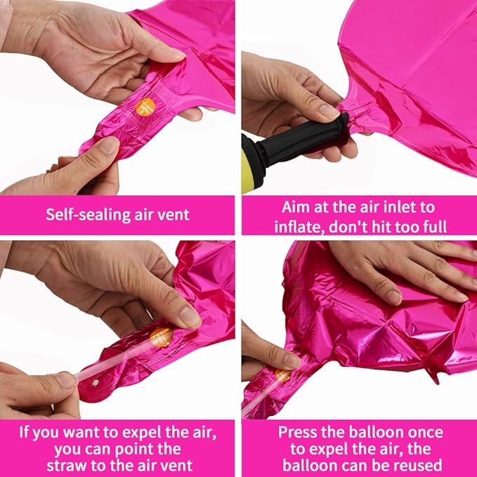 TONIFUL 40 Inch Hot Pink Large Numbers Balloon 0-9 Birthday Party Decorations,Foil Mylar Big Number 2 Balloon Digital 2 for Birthday Party,Wedding, Bridal Shower,Engagement,Graduations,Anniversary