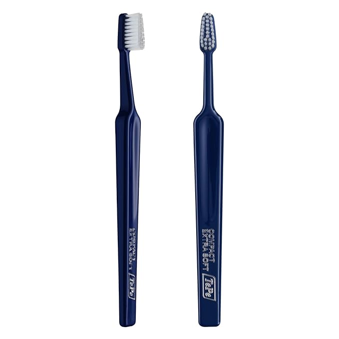 TePe Select X-Soft Toothbrush, Adult Soft-Bristle Toothbrush with Compact Tapered Head and Angled Neck, Pack of 1