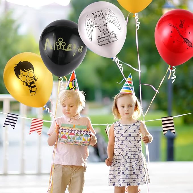 Ainiv Cartoon Balloons - 15pcs ThickenParty Balloons (12inch) With Ribbon - Metallic Latex, Perfect for Birthdays, Graduations, Baby Showers