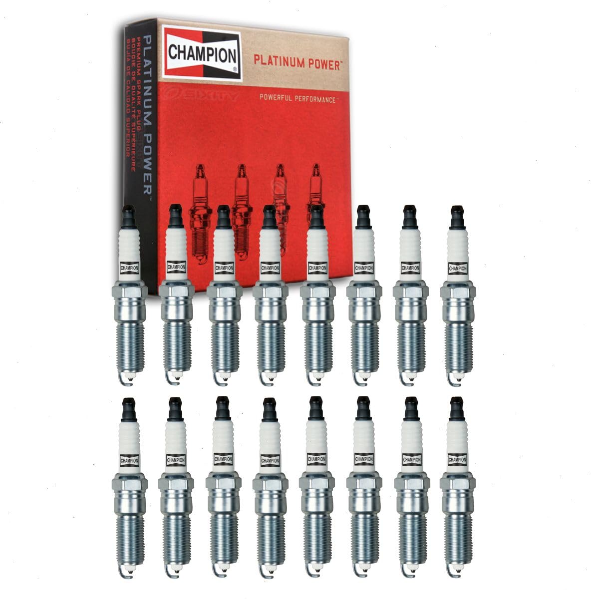 16 pc Champion Platinum Spark Plugs compatible with Dodge Ram 2500 5.7L V8 2003-2008
