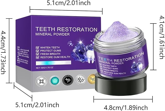 Teeth Restoration Mineral Powder, Mineral Tooth Powder,Professional Oral Care,Protect Teeth and Gums and Solve Oral Problems (1)
