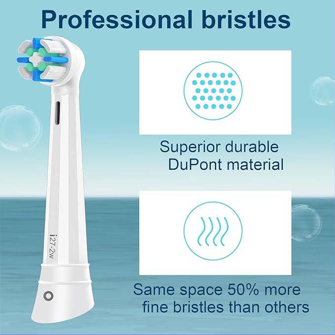 12PCS iO Replacement Heads Compatible with Oral B IO 2/3/4/5/6/7/8/9/10 Series Electric Toothbrush,Compatible with Oral B io Series Toothbrush Heads with Medium Bristles,White
