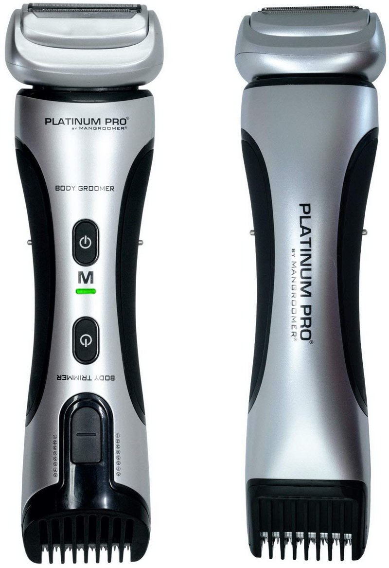MANGROOMER - PLATINUM PRO New Body Groomer, Ball Groomer and Body Trimmer with Lithium Max Battery, Bonus Extra Foil and Storage Case!