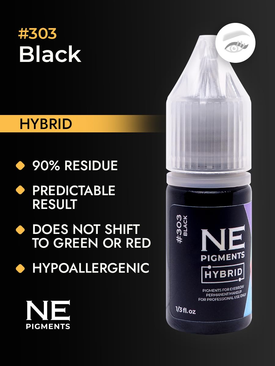 #303 Black Eyeliner - By Elena Nechaeva - Eyeliner Ink - Permanent Makeup - Professional Tattoo Pigment