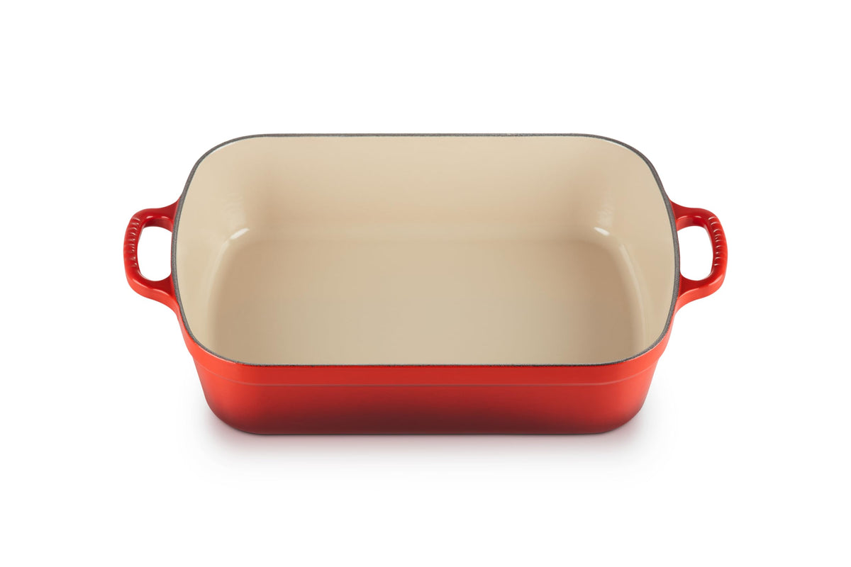 Le Creuset Enameled Cast Iron Signature Rectangular Roaster, 5.25 qt. (9.8" x 13"), Cerise