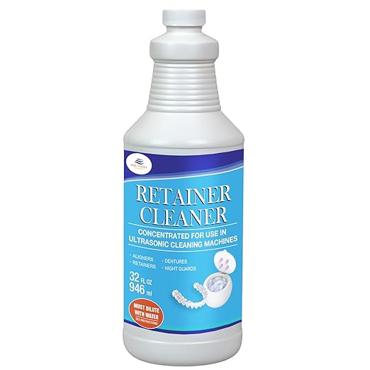 Northwest Enterprises Ultrasonic Retainer Cleaner Solution Concentrate – Multi-Enzymatic, Odor, Stain & Discoloration Remover, For Invisalign, Mouthguards & Nightguards