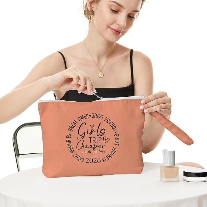 Fokongna Girls Trip Gifts Wet Bag Wet Dry Bag Beach Bags Favors for Swimsuit Toiletry Bags Travel Essentials For Women, For Beach Travel Gym Swimsuit Dirty Clothes Diaper. Orange