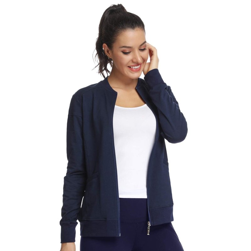 JEYONG Women's Zip Front Warm-Up Jacket