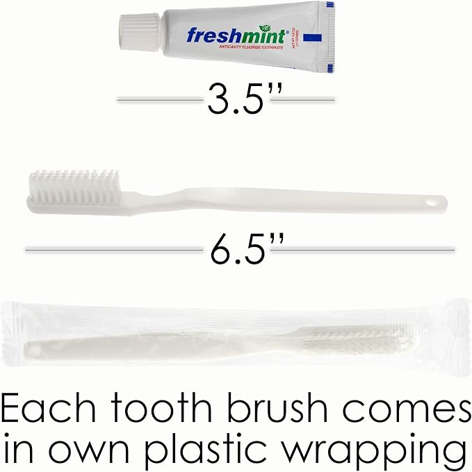 Moda West 24 Kits - Bulk Case of Wholesale Basic Toiletry Kits for Men, Women, Travel, Charity