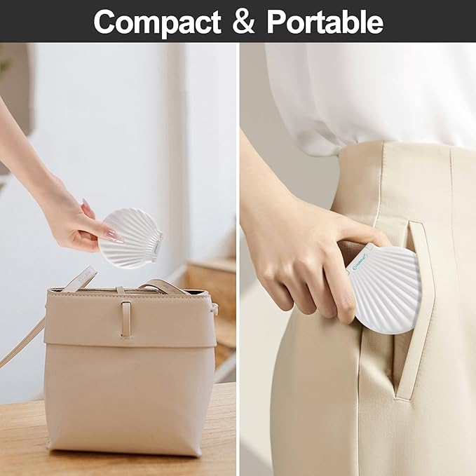 Compact Makeup Mirror with Lights - 3.5" Portable, 2-Sided, Lightweight & Shatterproof, Folding Magnifying Mirror 2X/10X, for Women