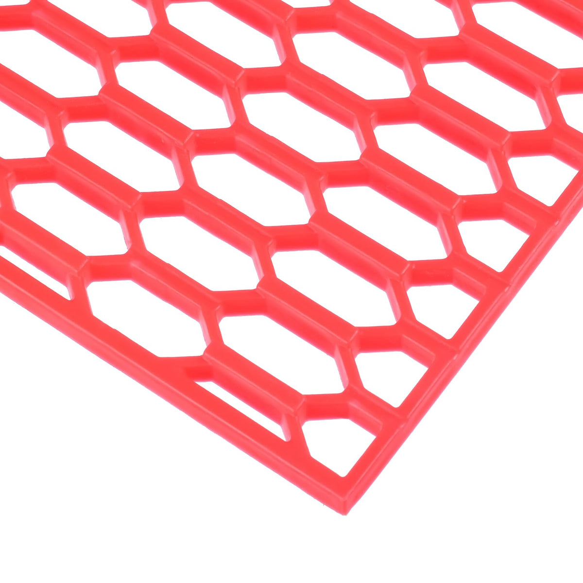 AggAuto 47x16 ABS Plastic Universal Car Grill Mesh, Automotive Grille Insert Bumper Honeycomb Hole 10x25mm Hex Grids Red