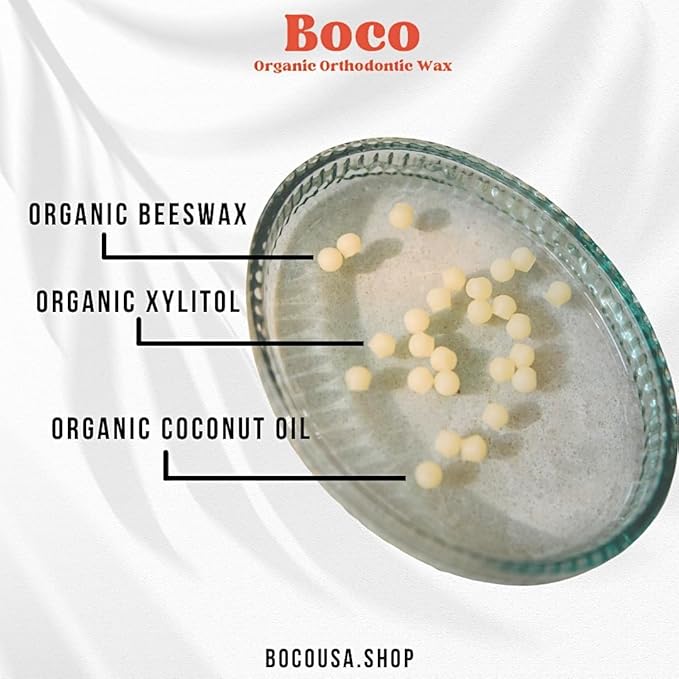 Organic Orthodontic Wax – Natural Braces Protection, Long-Lasting Comfort, Pre-Cut Wax Pieces in Aluminum Travel Case (75 Buttons) - Orange Clove