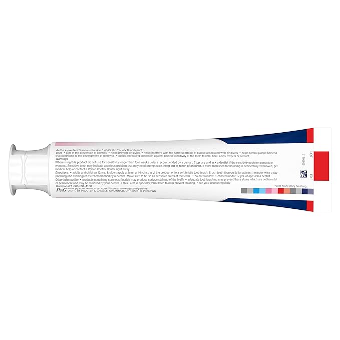 Crest Sensitivity Toothpaste 4.8 oz (3 Pack), Relieves Sensitivity, Strengthens Gums, Anticavity, Clinically Proven, Antibacterial Toothpaste