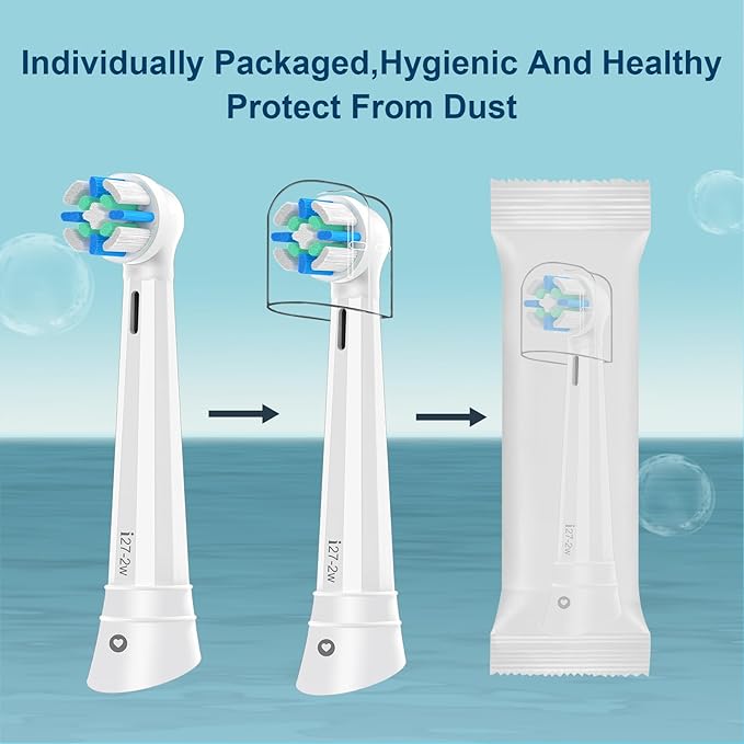 iO Replacement Heads Compatible with Oral B iO 2/3/4/5/6/7/8/9/10 Series Electric Toothbrush,IO Toothbrush Heads Compatible with Oral B iO,Medium-Hard bristles Care for Your Teeth,White