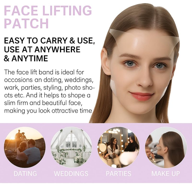 LiteVibe 40Pcs Facelift Tape for Face Invisible Face Tape Lifting invisible for Sagging Skin