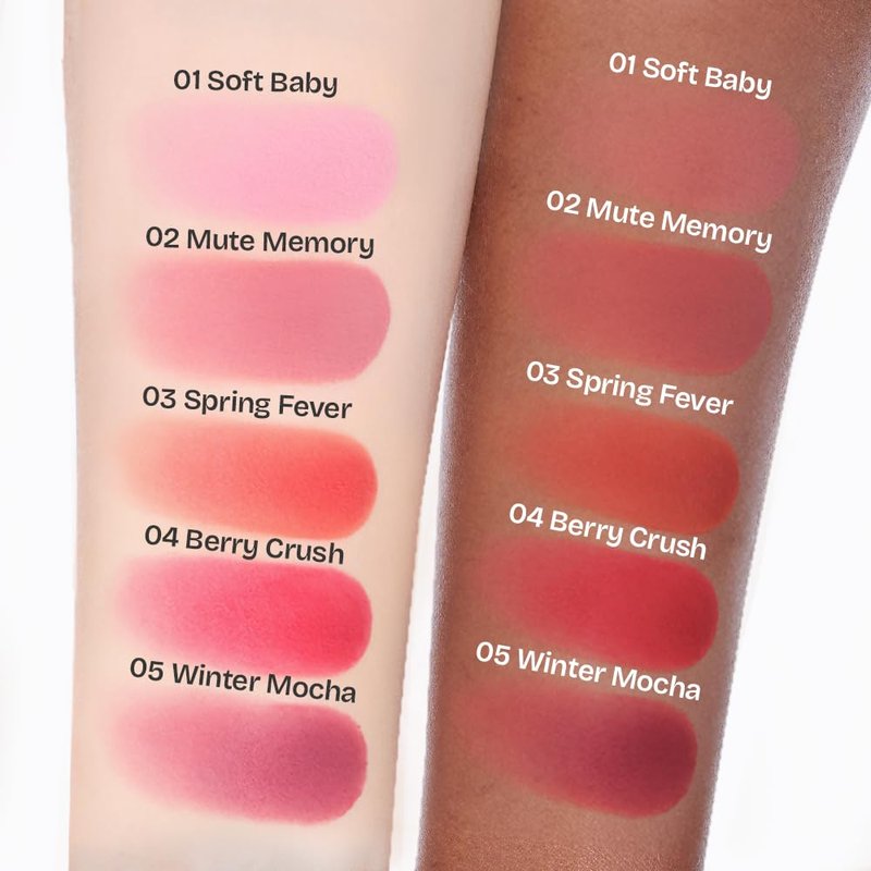MILKTOUCH dearthing Blurry Effect Smooth Touch Pot - Lip and Blush, Soft Airy Matte Finish, Vivrant Color | Stocking Stuffers for Women (01 Soft Baby, 0.16 Fl Oz)
