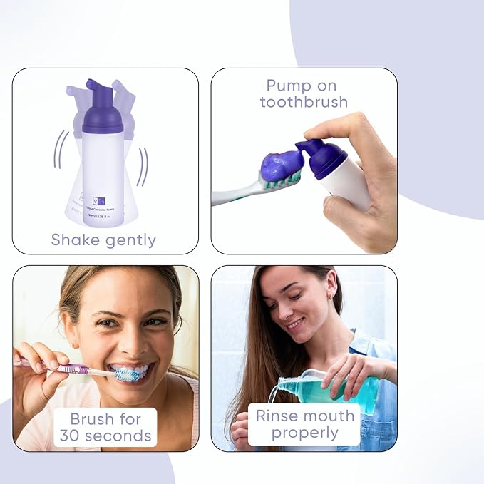 Violet Whitening Foam 50ml – Bright White Teeth with Color-Correcting Toothpaste