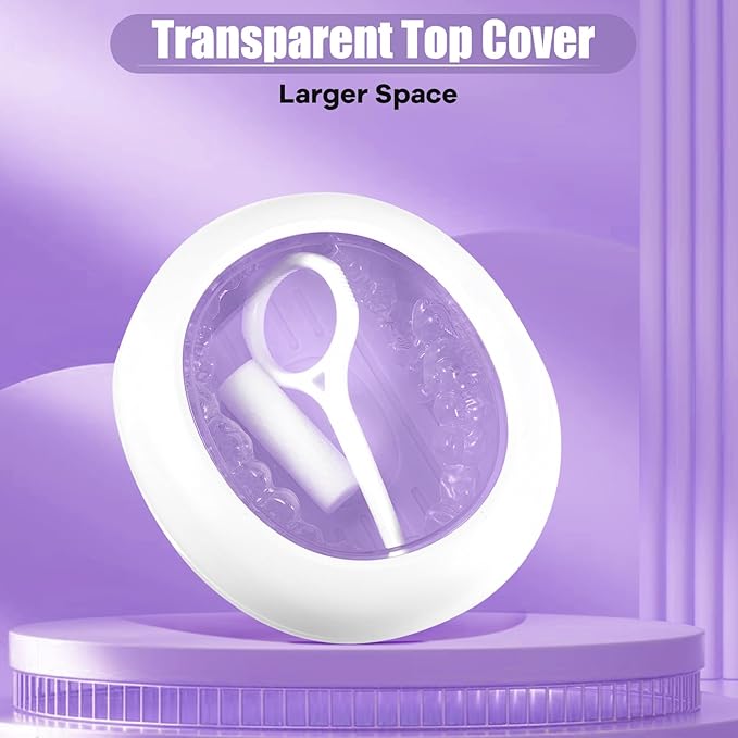Retainer Case,Aligner Case,Compatible with Invisalign,Aligner,Contain Remover Tool,Chewies,Cute Retainer Case