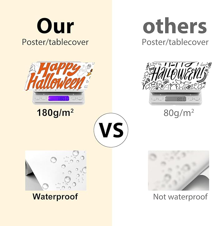 Tbsone Halloween Coloring Tablecloth Poster for Kids – 72 * 30 Inch Giant Coloring Table Cloth for Halloween Crafts Activities, Fun DIY Art Supplies for Parties & Family School Games