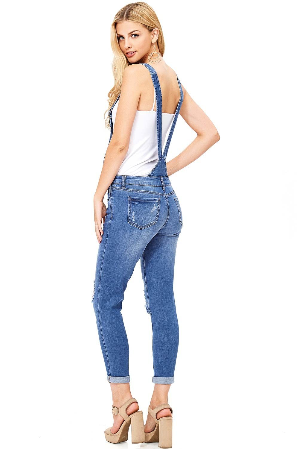 Wax Women's Juniors Ankle Length Skinny Leg Denim, Medium Denim, Size 3X