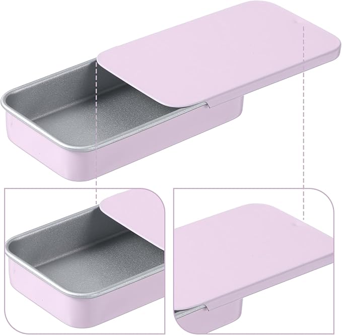 Elegaperma 4Pcs Gums Container, Gums Holder Slide-Top Design, Holder Case Iron Construction for Purse Pocket and Portable Storage Use