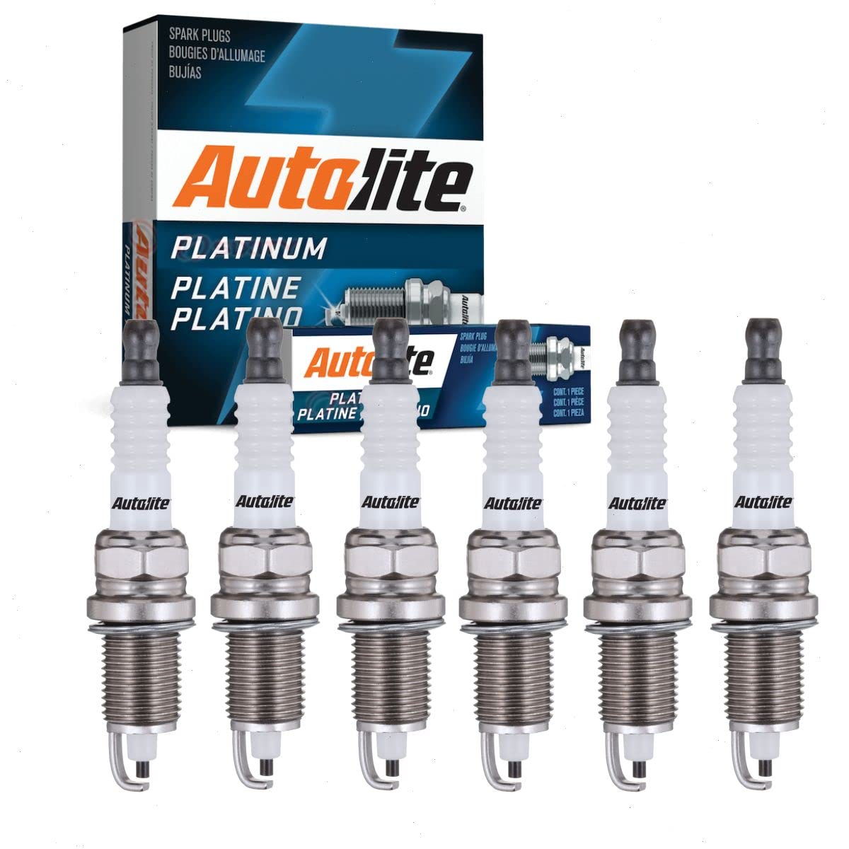 6 pc Autolite Platinum Spark Plugs compatible with Jeep Cherokee 4.0L 4.2L L6 1978-2001