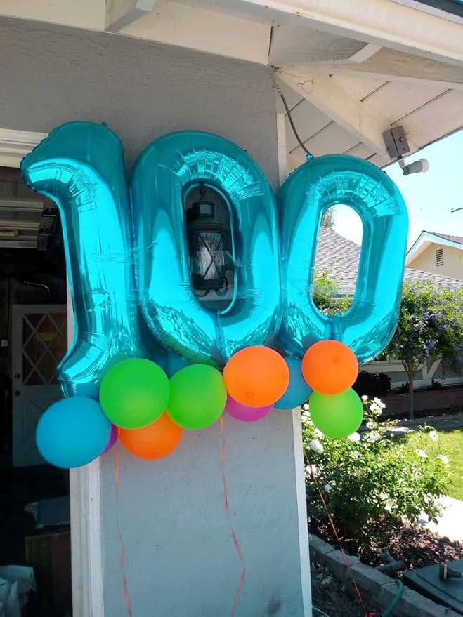 Light Blue Number 0 Balloon 40 Inch, 0 Balloon Numberfor 10th 20th 30th 40th 50th 60th Birthday Decorations, Light Blue Party Supplies for Men Women