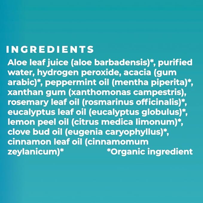 Essential Oxygen, Certified Organic Brushing Rinse, Combo, Peppermint, All Natural mouthwash, Dentist Recommended, Alcohol-Free Oral Care, 1 - 3 fl oz bottle and 1 - 16 fl oz bottle, BR (Pack of 2)