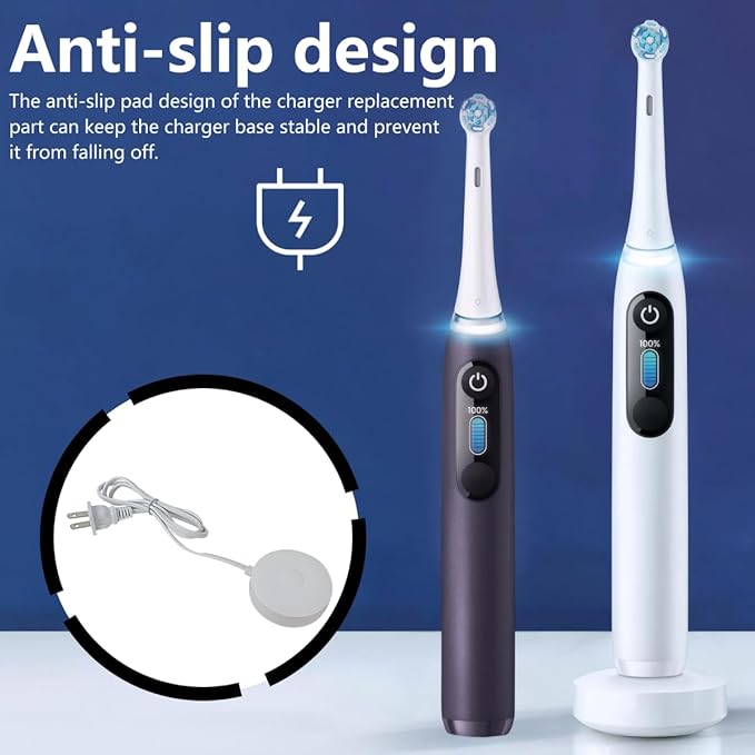 YYU Fast Charging Base with Safety Protection for Oral-B iO Toothbrush - White