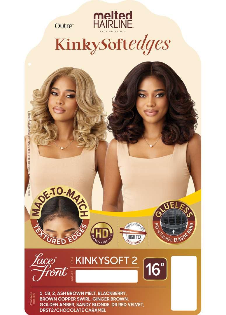 Outre Melted Hairline - Kinky Soft Edges - Kinky Soft 2 (OFF BLACK 1B)