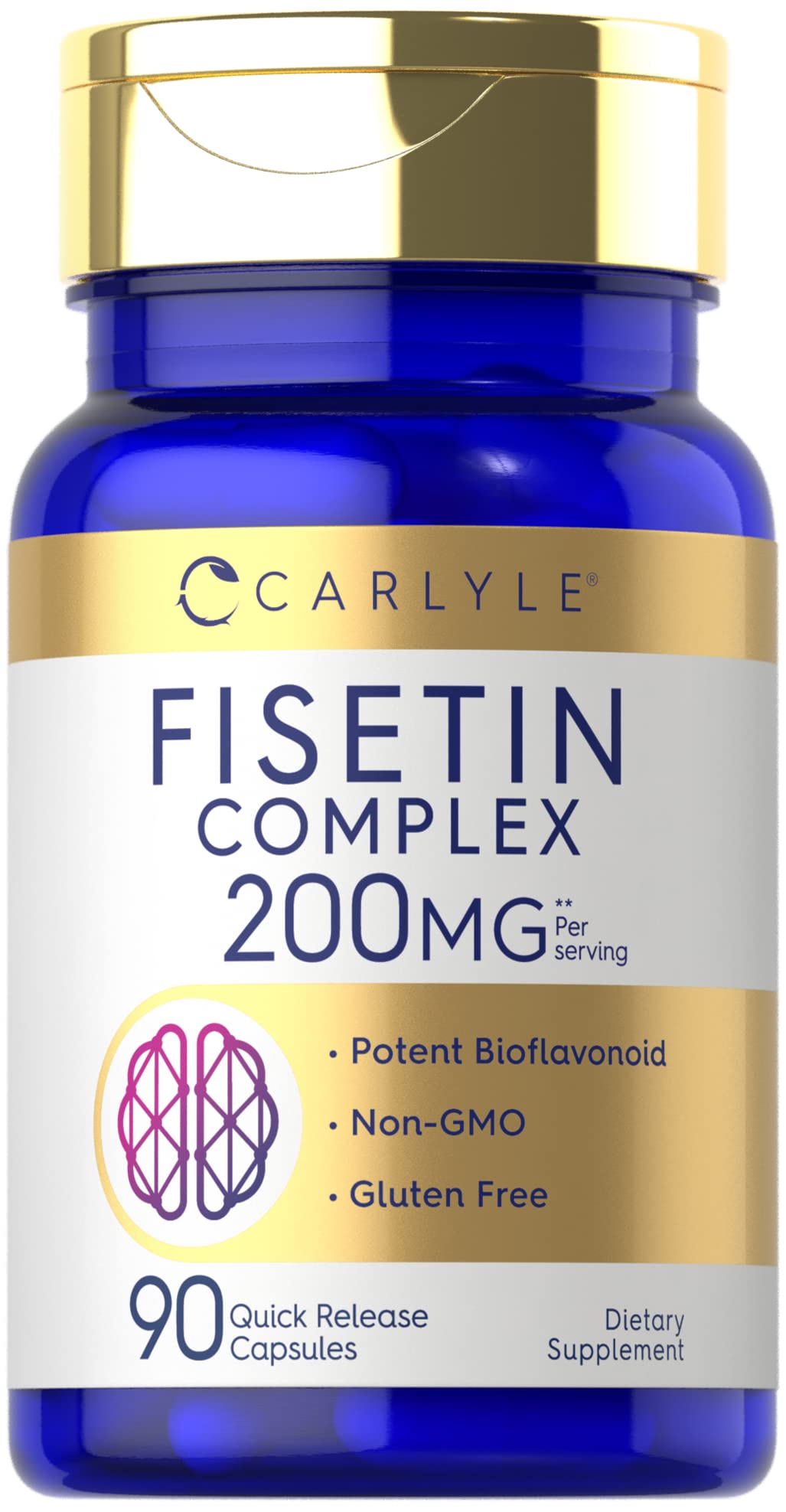 Carlyle Fisetin Complex Supplement | 90 Capsules | Non-GMO and Gluten Free