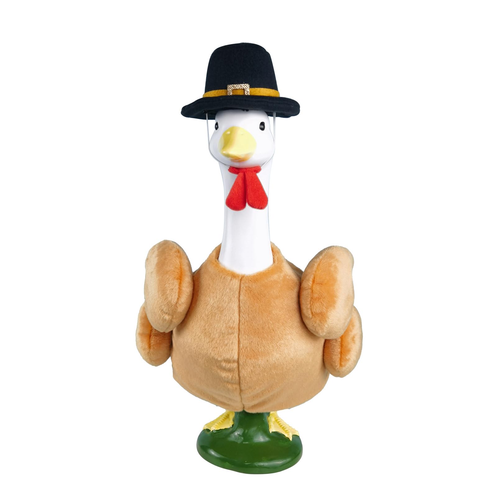 HALSHI Turkey Porch Goose Outfits for 23 Inch Lawn Statue, Funny Costume for Plastic/Cement Goose Statue, Seasonal Fall Thanksgiving Sculpture Clothes for Garden Yard Patio Party Decoration