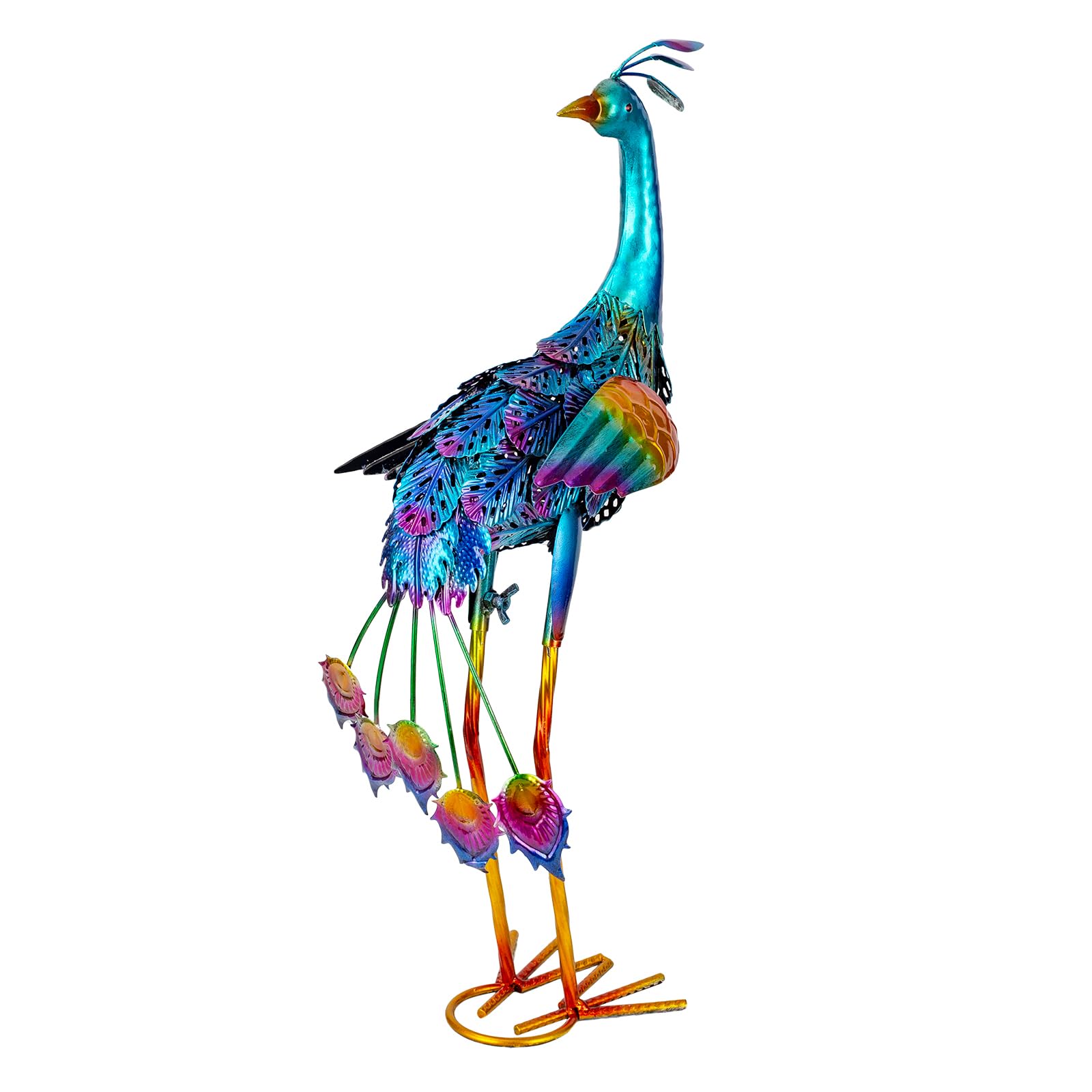 dreamskip Metal Peacock Garden Decor Outdoor Statue, Peacock Yard Art Sculptures Outside Decoration for Home Patio Lawn Backyard, Gift for Women Moms Grandma