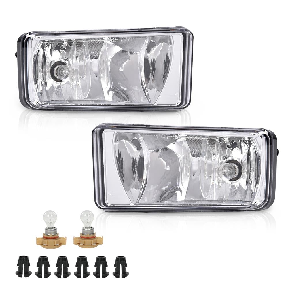 ALLGOOD Fog Lights Assembly w/Bulbs,Compatible with Chevy Silverado 1500 /Tahoe/GMC Sierra 1500 2007-2015, Bumper Driving Fog Li