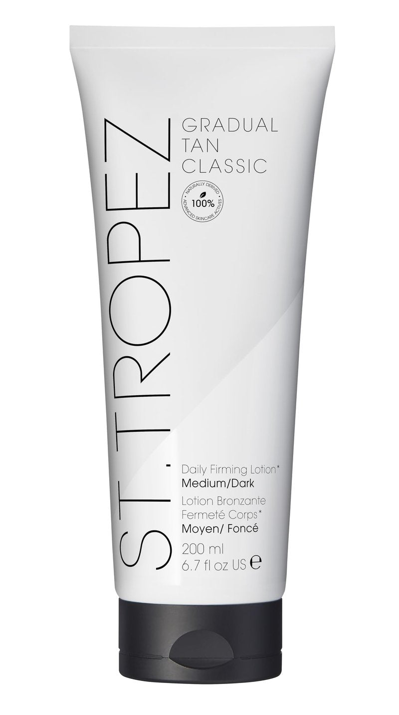 St.Tropez Gradual Tan Firming Lotion, Medium to Dark Sun Kissed Glow Self Tan Moisturizer, with Hyaluronic acid and antioxidants, Streak-Free, Vegan, Natural & Cruelty-Free, 6.7 FL OZ