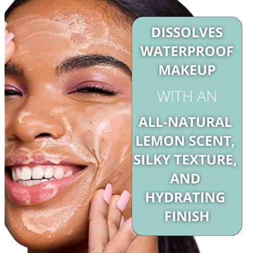 Cleansing Gel Makeup Remover, Removes Waterproof Mascara, 3-In-1 Cleanser, Oil Based, Moisturizing, Great For Sensitive Skin, All Natural, TSA Friendly, 3.38 fl oz