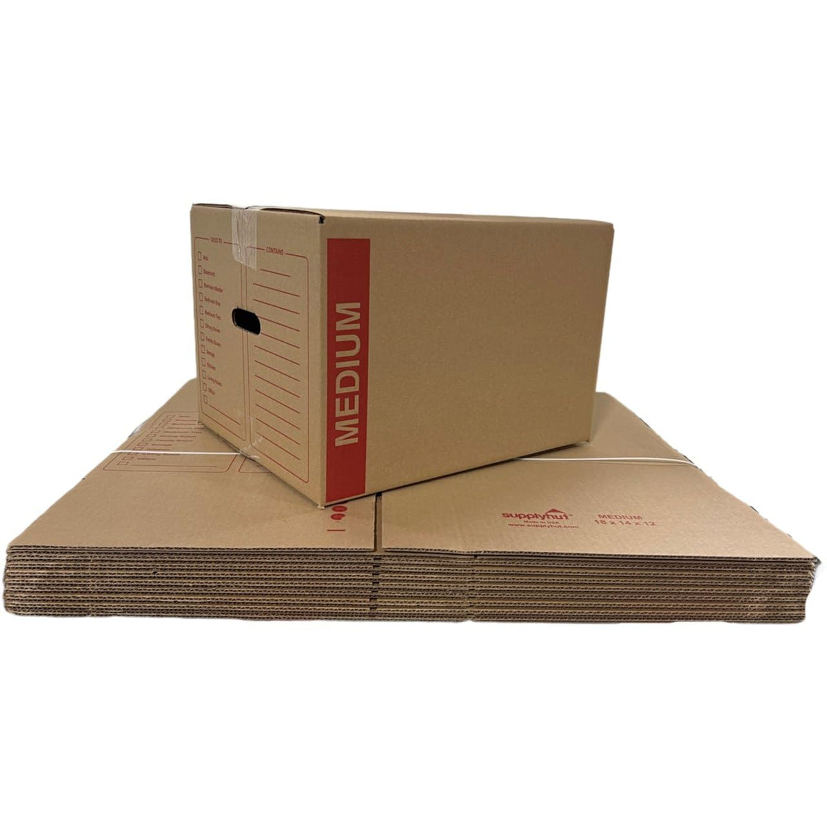 20 - Pack Medium Cardboard Moving Boxes 18x14x12 32 ECT With Handles