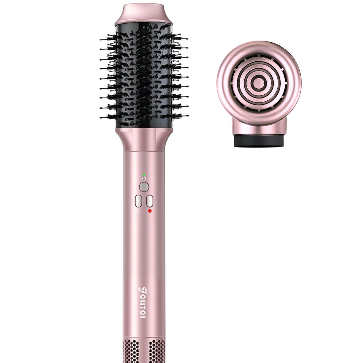 Hair Dryer Brush, Jolitoi 110000 RPM High-Speed Blow Dryer for Fast Drying, Negative Ionic Blow Dryer Brush Anti-frizz, Hot Air Brush Hair Styler for Volumizing, Straightening(Champagne Gold)