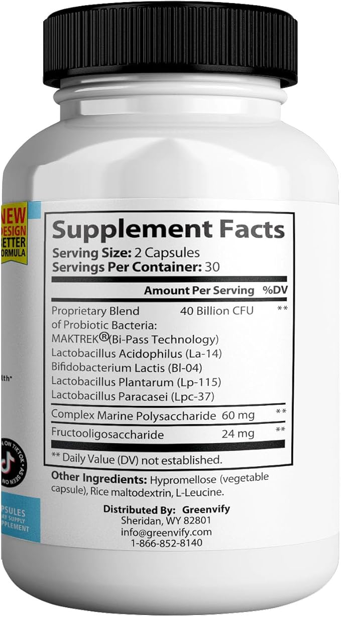 DentimPure Max Extra Strength Probiotic Supplement with 40 Billion CFU – Supports Teeth, Gums, Ear, Nose, Throat & Digestive Health – 60 Capsules (2)
