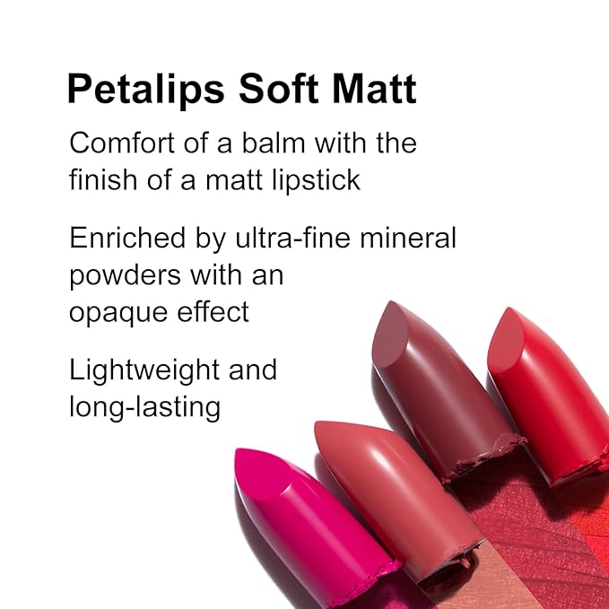 Pupa Milano Petalips Soft Matt Lipstick - Lightweight And Imperceptible - Provides Color With Buildable Intensity - Combines Comfort Of A Balm With A Matte Finish - 006 Peach Flower - 0.123 Oz